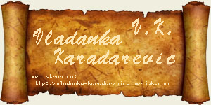 Vladanka Karadarević vizit kartica